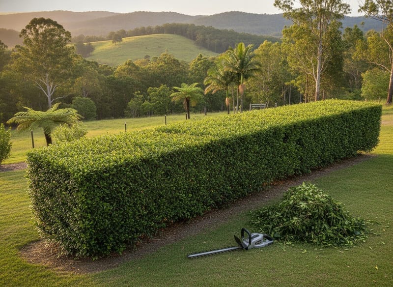 Hedge Trimming performed by Bendigo Arborist in the Bendigo